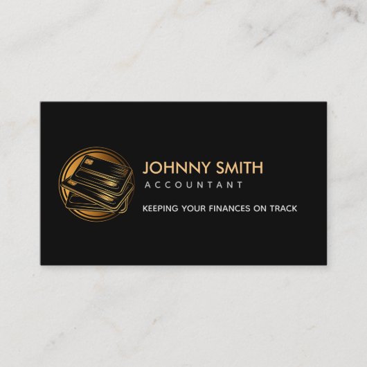 Carte De Visite Logo des Slogans comptables (Devant)