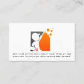 Carte De Visite Logo des travailleurs de la construction | Arrière (Dos)