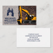 Carte De Visite Logo des travailleurs de la construction | Earth M (Devant / Derrière)