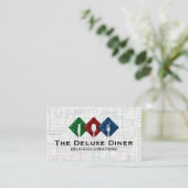 Carte De Visite Logo des ustensiles de cuisine | Restaurant (Debout devant)