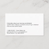 Carte De Visite Logo des ustensiles d'or | Culinaire | Restaurant (Dos)