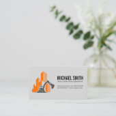 Carte De Visite Logo des véhicules de construction et des bâtiment (Debout devant)