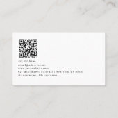 Carte De Visite Logo Design Lune & Oiseaux Code QR (Dos)