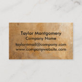 Carte De Visite Logo Design Marron Professionnel Unique (Dos)
