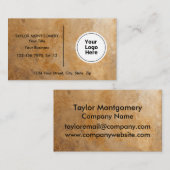 Carte De Visite Logo Design Marron Professionnel Unique (Devant / Derrière)