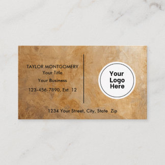 Carte De Visite Logo Design Marron Professionnel Unique