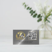 CARTE DE VISITE LOGO DESIGN PROFESSIONNEL MODÈLE DE CODE QR (Debout devant)