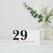 Carte de visite LOGO Designer DEUX NUMÉROS (Debout devant)