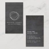 Carte De Visite Logo Designer Scribble sur Black Chalkboard II (Devant / Derrière)