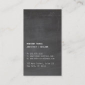 Carte De Visite Logo Designer Scribble sur Black Chalkboard II (Dos)