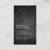 Carte De Visite Logo Designer Scribble sur Black Grunge Metal (Dos)