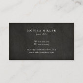 Carte De Visite Logo d'esquisse de coq rustique sur tableau de bor (Dos)