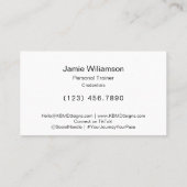 Carte De Visite Logo Devise QR-code Services Orange Brûlé Fitness (Dos)