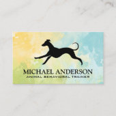 Carte De Visite Logo d'exécution de chien | Services de protection (Devant)