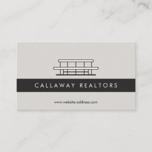 Carte De Visite Logo d'habitation moderne unique II sur Grey Immob