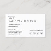 Carte De Visite Logo d'habitation moderne unique sur l'immobilier  (Dos)