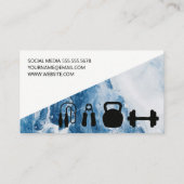 Carte De Visite Logo d'homme faisant des flexions | Forme physique (Dos)