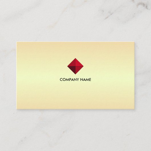 Carte De Visite Logo diamant élégant et modifiable sur des nuances (Devant)