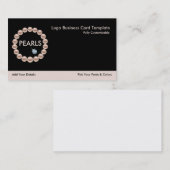 Carte De Visite Logo Diamonds Rhinestones & Pearl Logo (Devant / Derrière)
