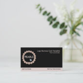 Carte De Visite Logo Diamonds Rhinestones & Pearl Logo (Debout devant)