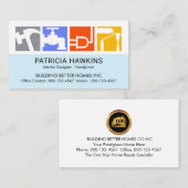 Carte De Visite Logo d'icône de service de constructeur époustoufl (Devant / Derrière)