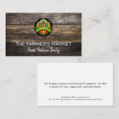 Carte De Visite Logo d'illustration de ferme | Panneaux en bois (Devant / Derrière)