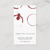 Carte De Visite Logo d'illustration de vin | Tige à vin (Dos)