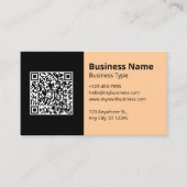 Carte De Visite Logo d'informations professionnelles Code QR (Devant)
