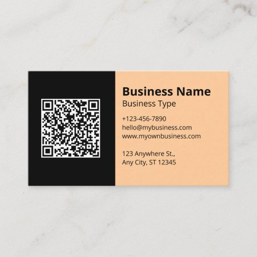 Carte De Visite Logo d'informations professionnelles Code QR (Devant)