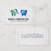 Carte De Visite Logo d'inspection et d'aide des dents (Devant / Derrière)