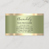 Carte De Visite Logo d'investissement professionnel Marble Gold (Dos)
