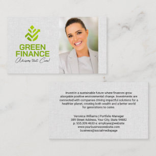 Carte De Visite Logo d'investissement vert Conseiller financier
