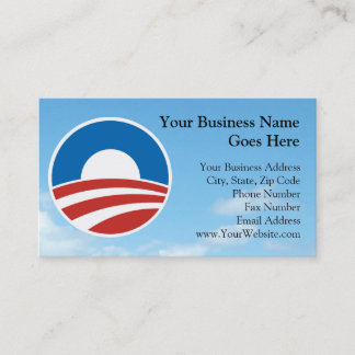 Carte De Visite Logo d'Obama-o avec le bleu