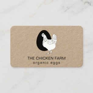 Carte De Visite Logo d'oeuf de poulet Hen pour la voiture d'entrep