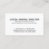 Carte De Visite Logo Dog Standing (Dos)