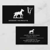 Carte De Visite Logo Dog Standing | Comb ciseaux (Devant / Derrière)