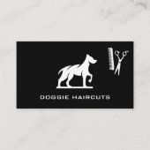 Carte De Visite Logo Dog Standing | Comb ciseaux (Devant)