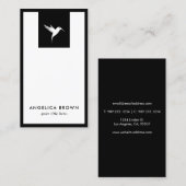 Carte De Visite Logo d'oiseaux de Humming (Devant / Derrière)