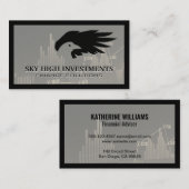 Carte De Visite Logo d'oiseaux et d'ailes | Graphique financier (Devant / Derrière)