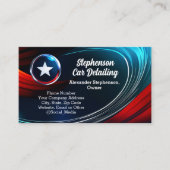Carte De Visite Logo d'onde Patriotique Rouge Blanc Bleu Étoile En (Devant)