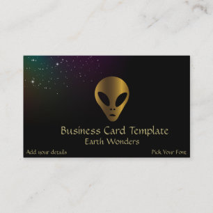 Carte De Visite Logo d'or Alien ancien