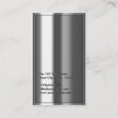 Carte De Visite Logo d'or de monogramme de pharmacien métallique (Dos)