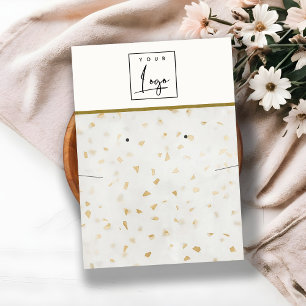 Carte De Visite Logo d'oreille du collier de texture en or d'ivoir