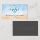 Carte De Visite Logo dossard arrière | Thérapie de massage (Devant / Derrière)