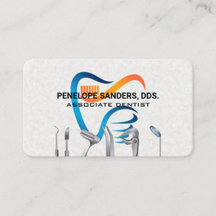 Carte De Visite Logo d'outils dentaires   Santé dentaire