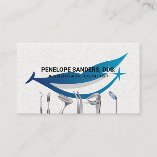 Carte De Visite Logo d'outils dentaires | Smile Graphics (Devant)