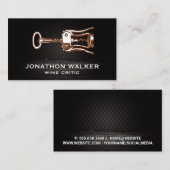 Carte De Visite Logo d'ouverture de vin (Devant / Derrière)