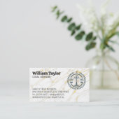 Carte De Visite Logo Droit Justice | Marbre or (Debout devant)
