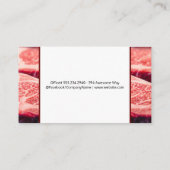 Carte De Visite Logo du barbecue | Steaks bruts (Dos)