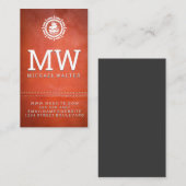 Carte De Visite Logo du bateau à voile | Cuir | Double pointillé (Devant / Derrière)